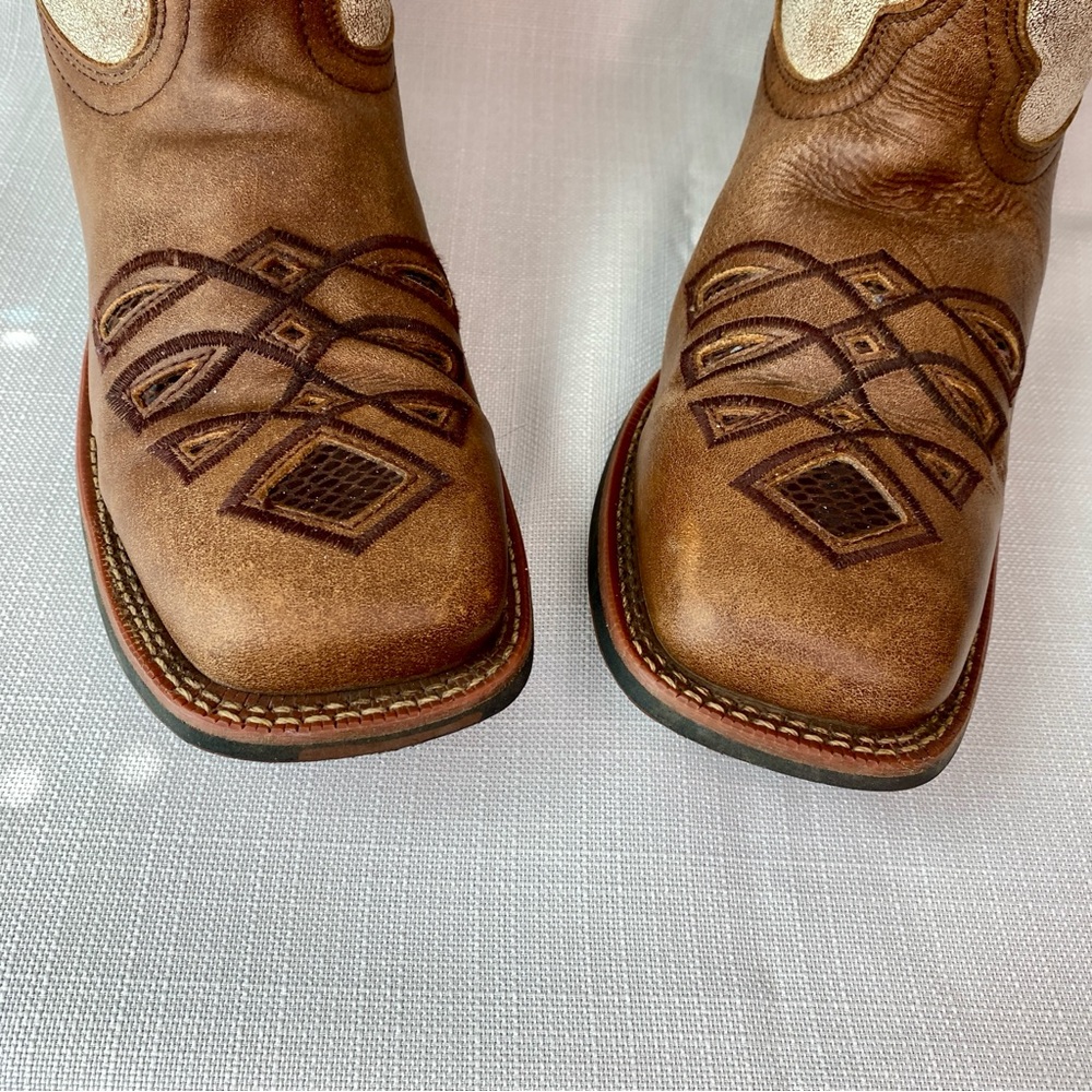 Laredo Kite Days Square Toe Western Cowboy Boots Mid Calf Women’s Size 11 - Picture 4 of 9